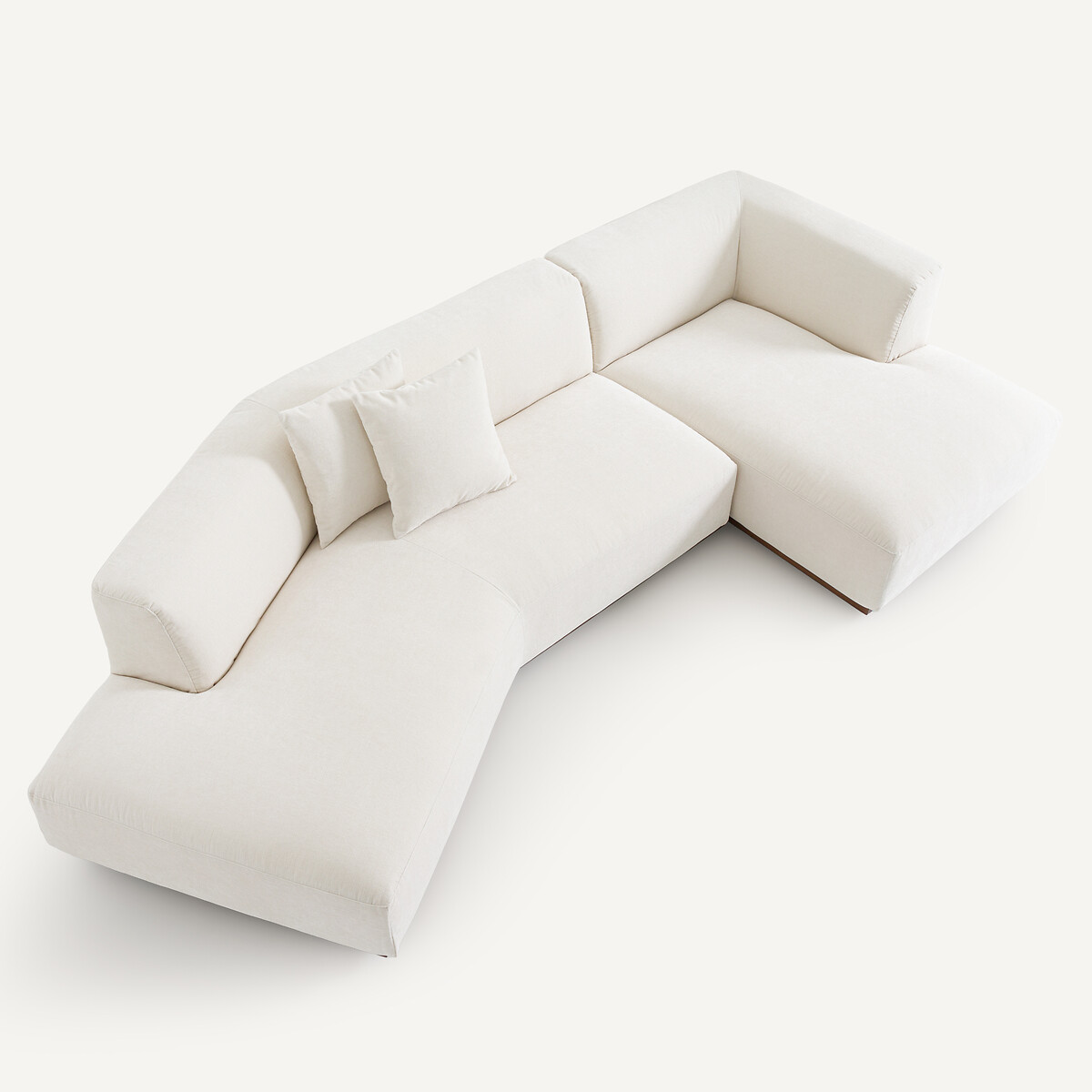 Angle droit ouvert velours chenille, Jacopo blanc, AM.PM
