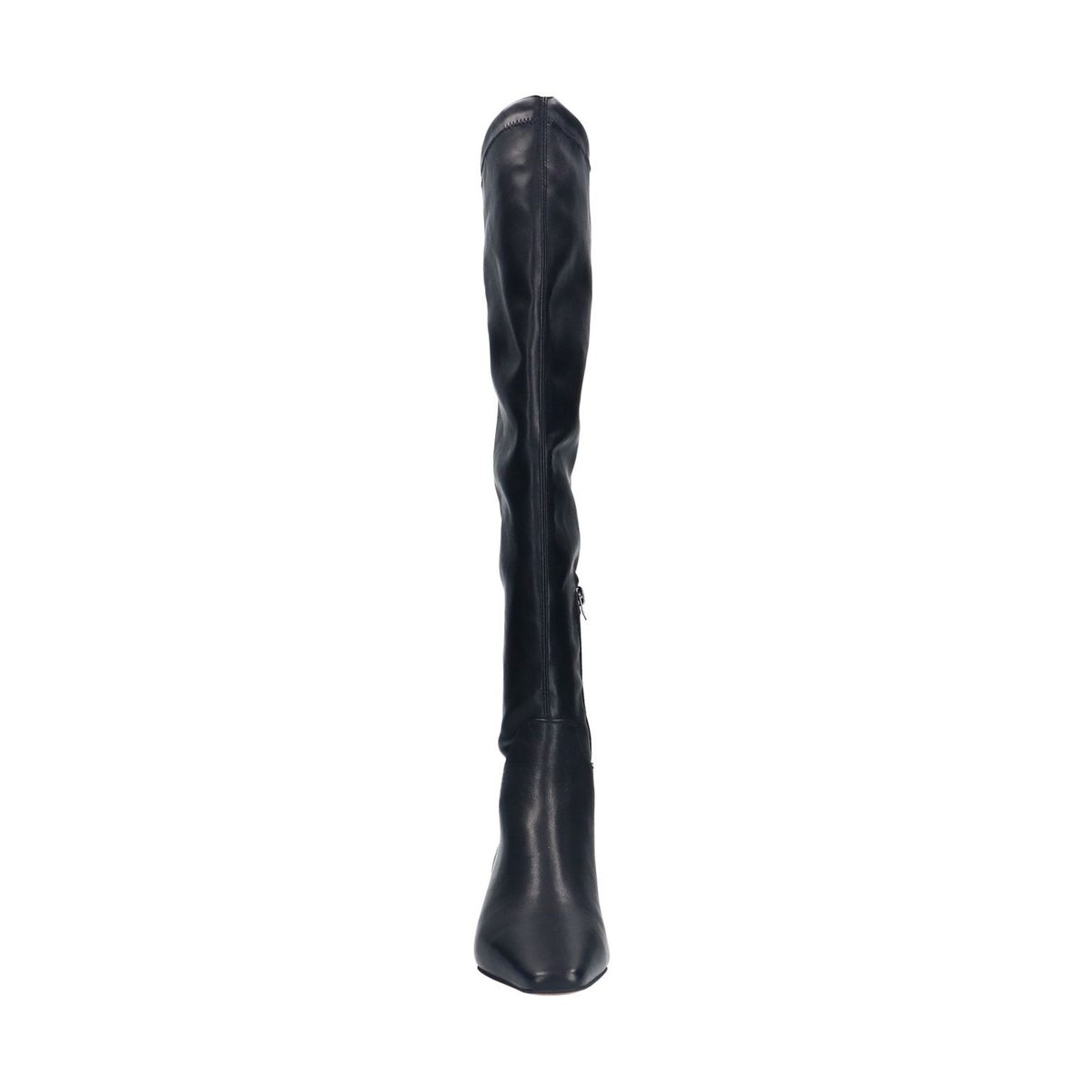 Bottes hautes stretch à petit talon noir, SACHA