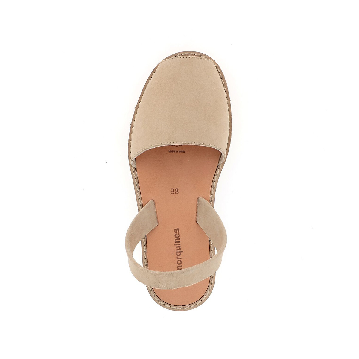 Sandales plates en daim Avarca taupe, MINORQUINES