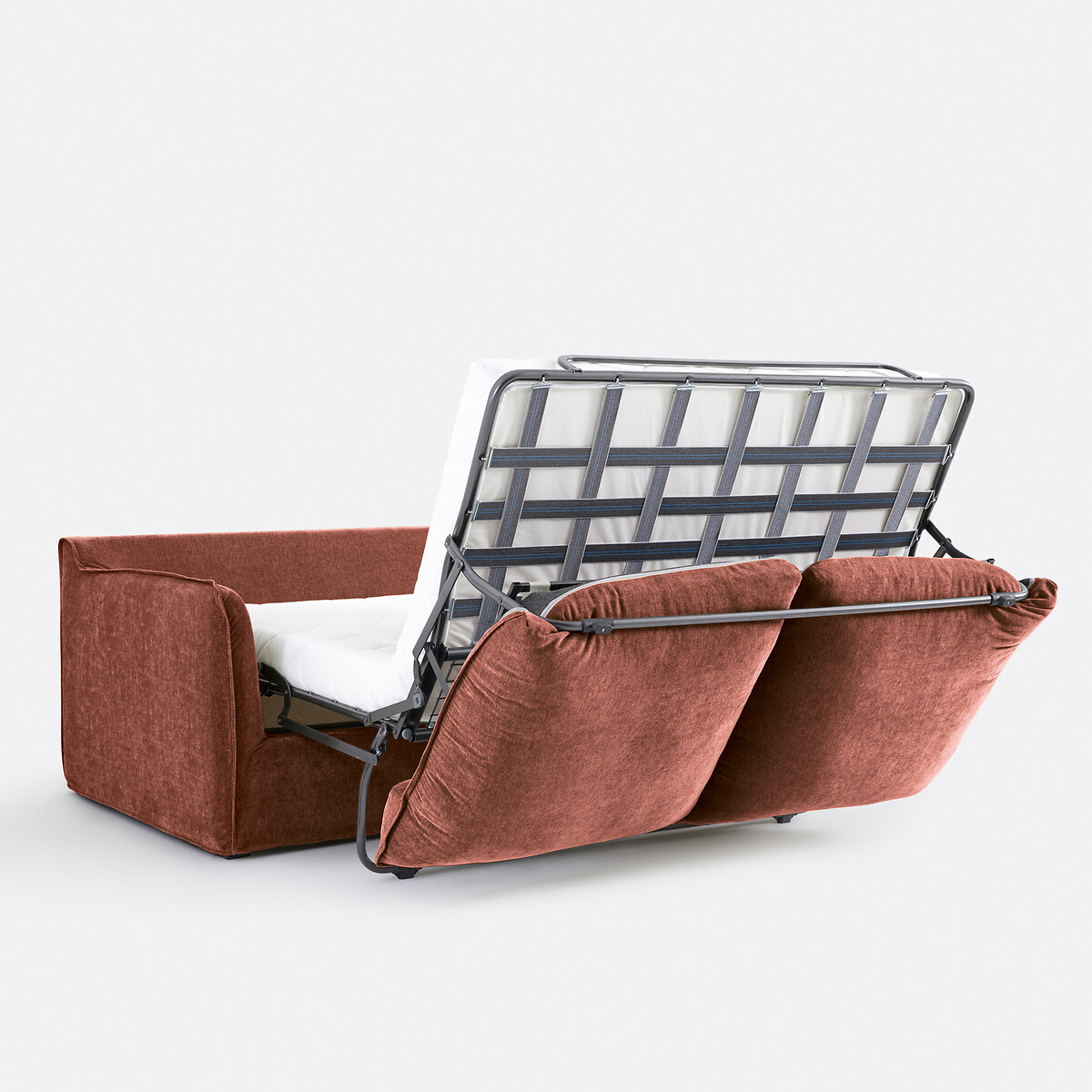 Canapé convertible, 2 ou 3 places, déhoussable, polyester chiné, ODNA brique rosé, LA REDOUTE INTERIEURS