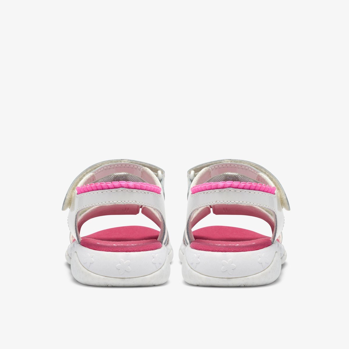 Sandales Cuir/Synthétique Coupe Large OSIAN BRILL K blanc, CLARKS