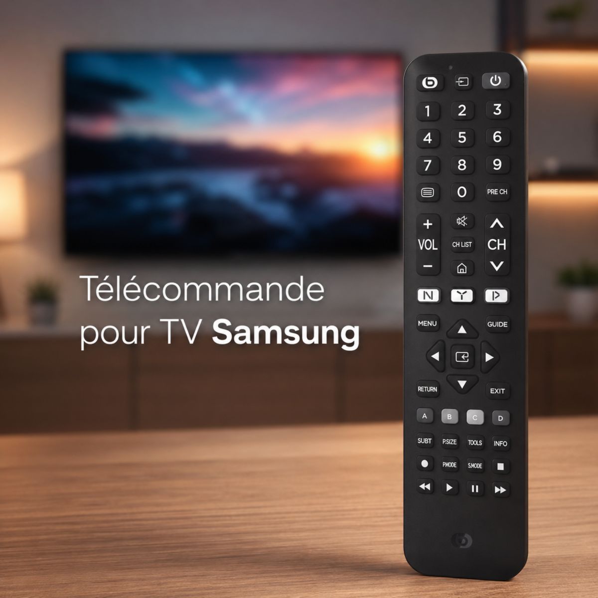Télécommande pour TV Samsung couleur unique, ESSENTIEL B