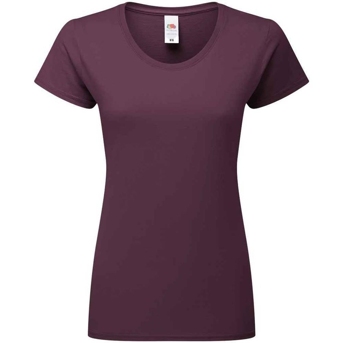 T-shirt manches courtes en coton ICONIC violet, FRUIT OF THE LOOM