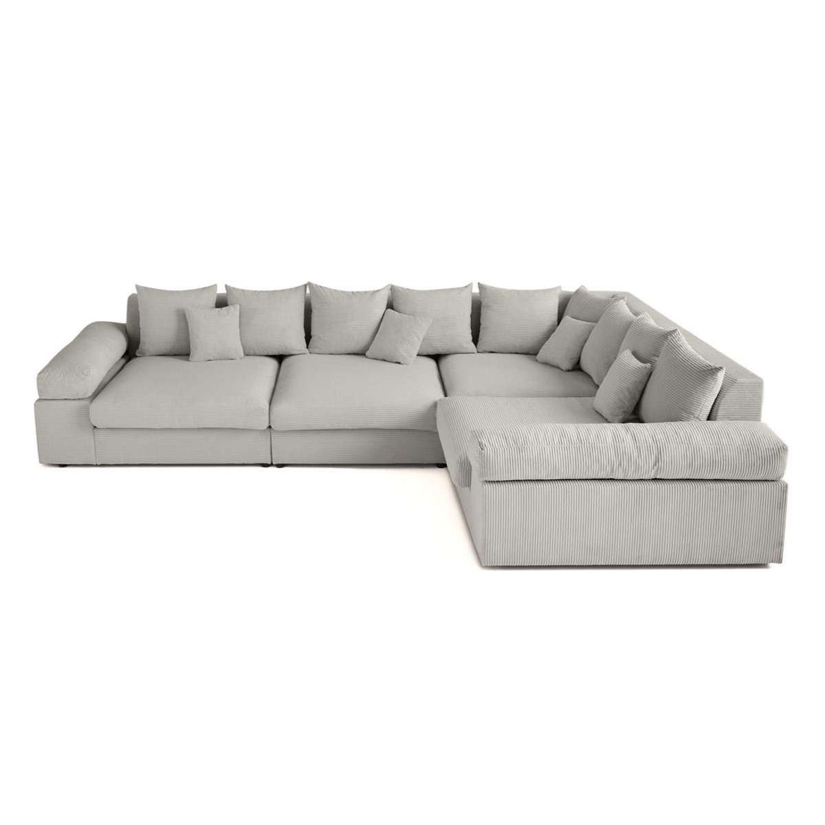 Canapé d'Angle réversible 5 places - ASPEN gris clair, BEST MOBILIER