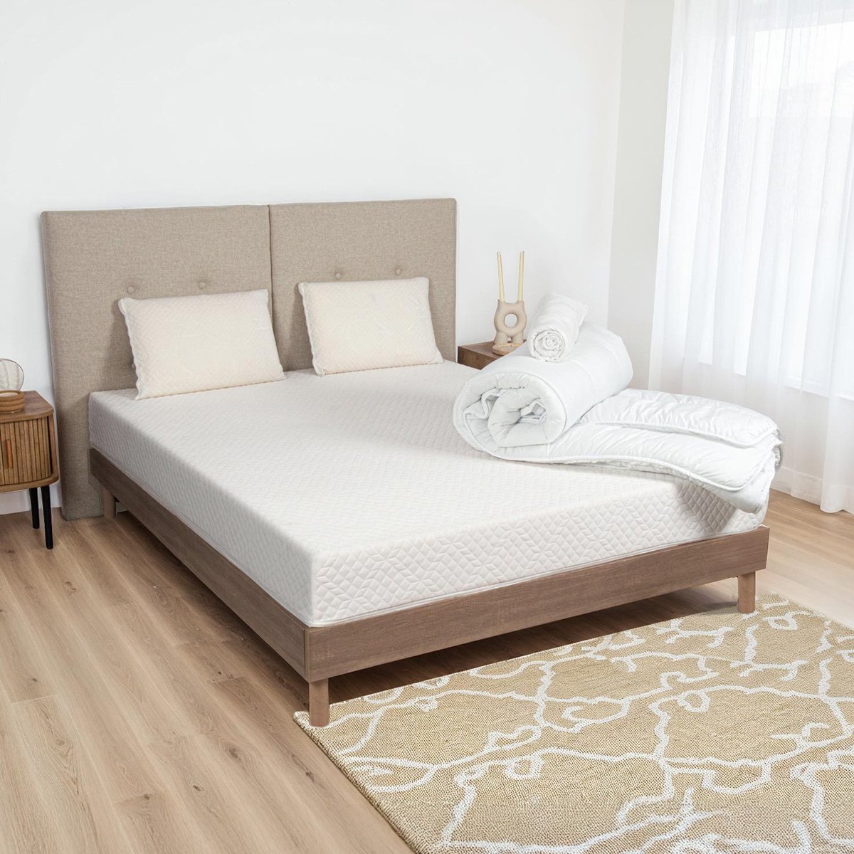 Pack Couette, Oreillers, Protège-matelas RÊVERIE blanc, BELLECOUR