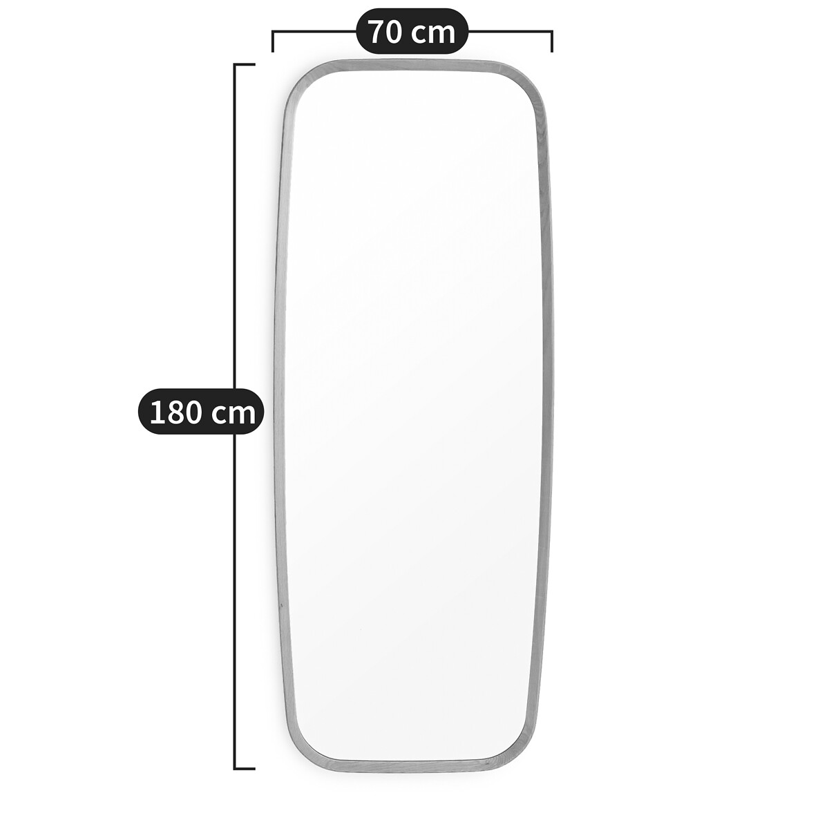Miroir rectangulaire chêne massif, H180 cm, Orion chêne, AM.PM
