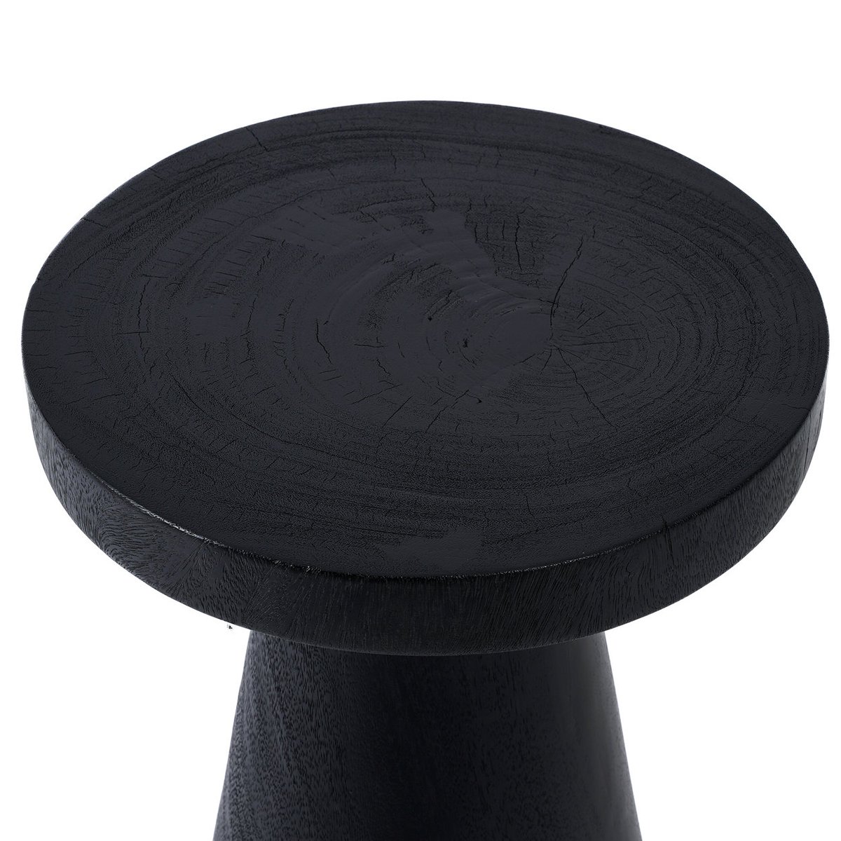 Table d’appoint en suar FIJI noir, BAZAR BIZAR