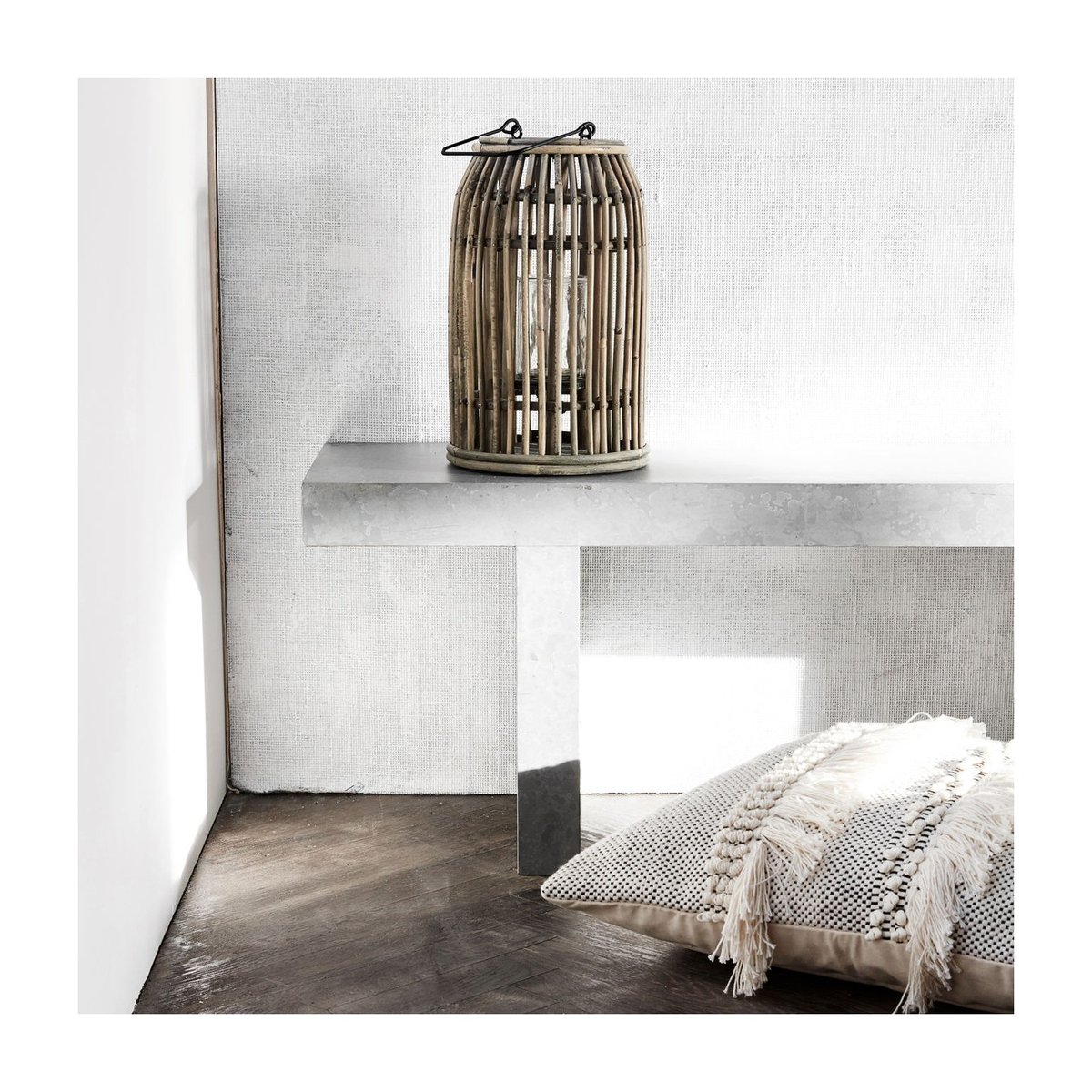 Lanterne Ova h 32 cm naturel, HOUSE DOCTOR