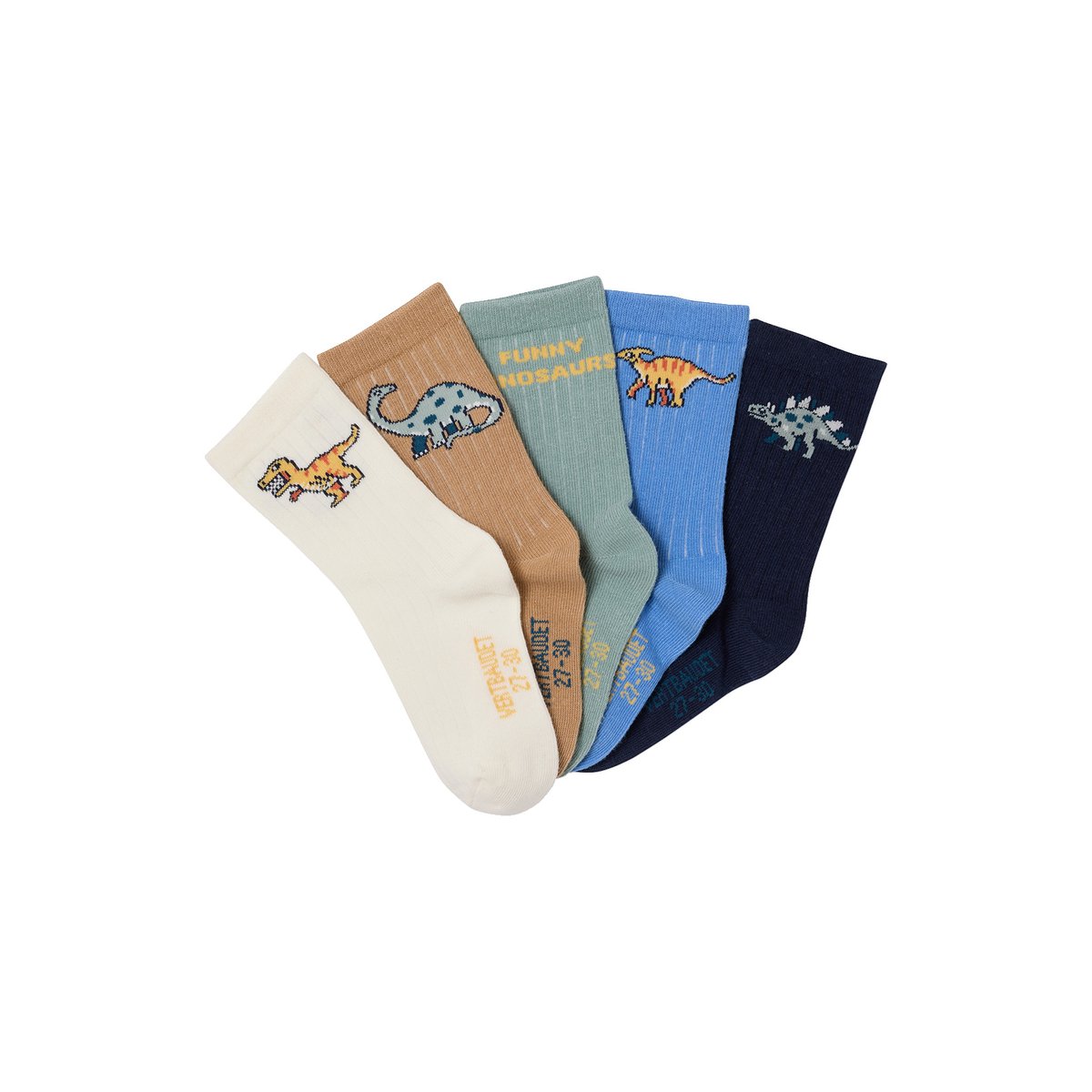 Lot de 5 chaussettes écru, VERTBAUDET