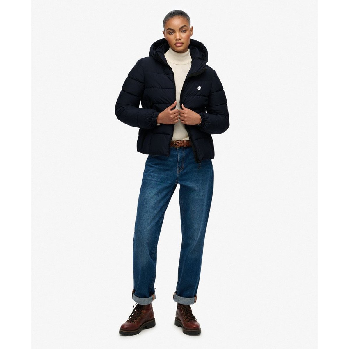 Doudoune à Capuche Spirit Sports bleu marine foncé, SUPERDRY