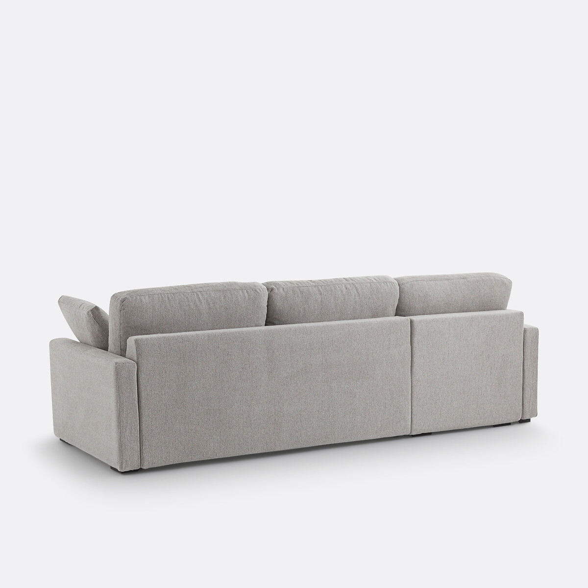 Canapé d'angle, convertible, 4 places, en texturé chiné, mousse, TIMOR ecru, LA REDOUTE INTERIEURS