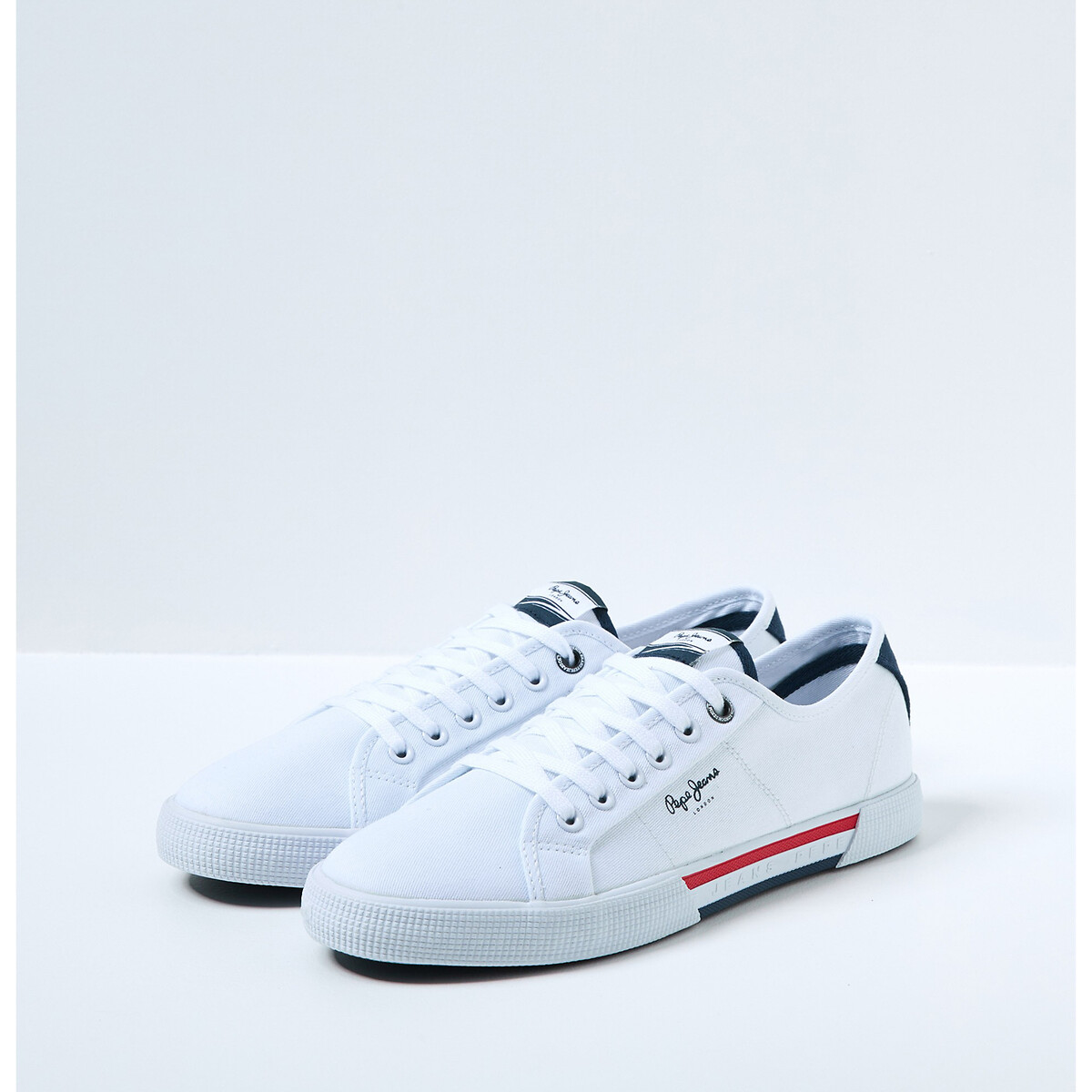 Sneakers in stof Brady wit, PEPE JEANS