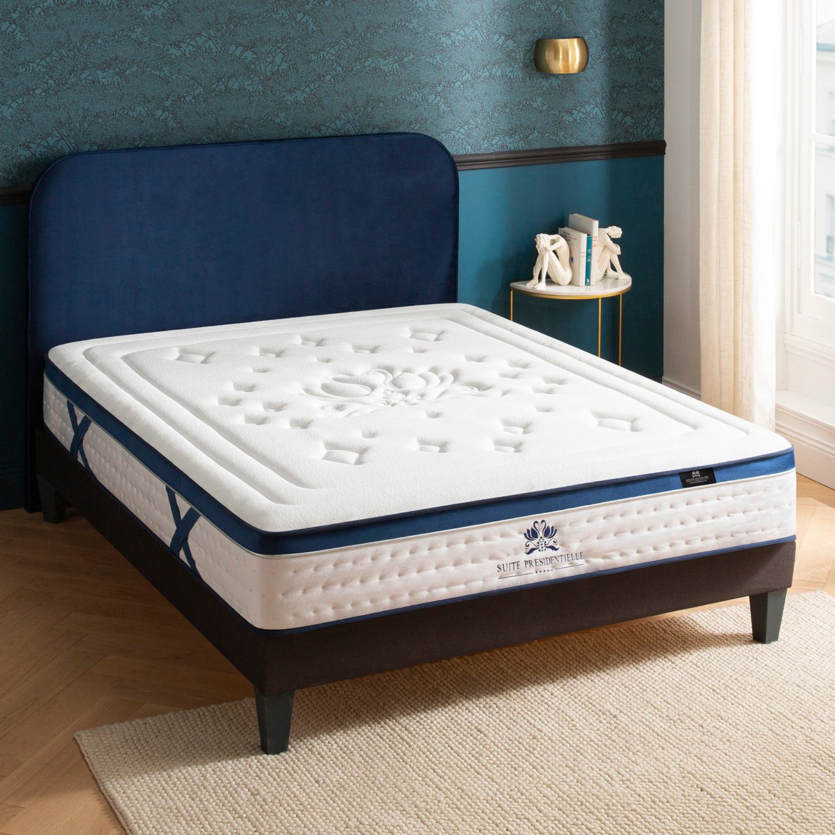 Matelas Mouse Suite Présidentielle 140x190 cm Accueil Mousse Supersoft blanc, BELLECOUR