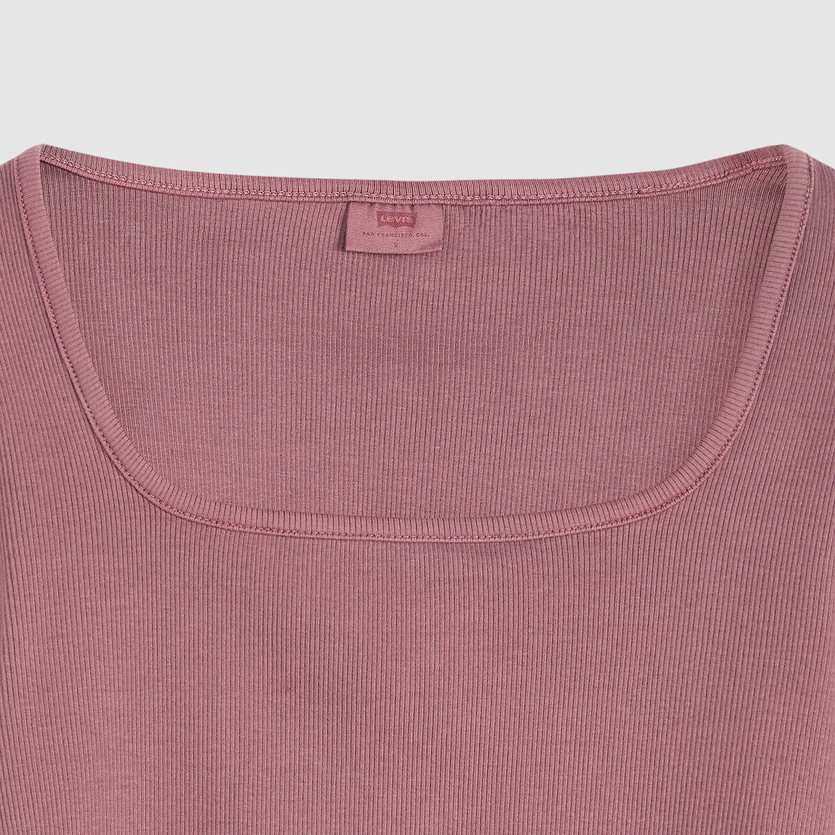 Square Neck T-Shirt with Long Sleeves burgundy, LEVI'S