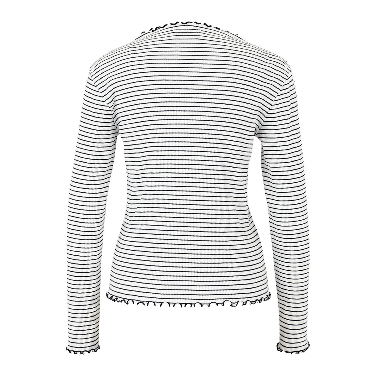 T-shirt à manches longues à col blanc/noir, CARTOON