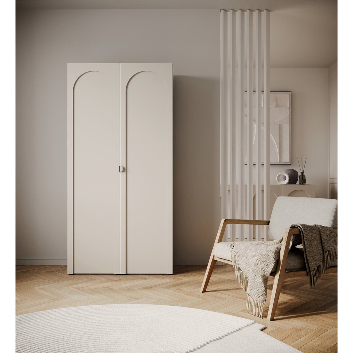 Armoire 2 portes collection ARKADIA cachemire, RECOLLECTION