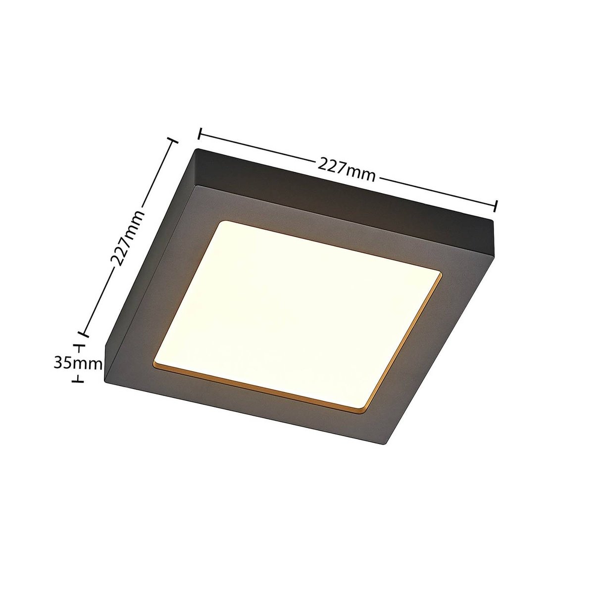 Plafonnier en aluminium moderneLED, Alette noir, blanc, PRIOS