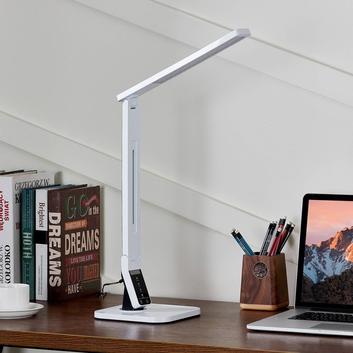 Lampe à poser  moderneLED, Eleni blanc, LINDBY