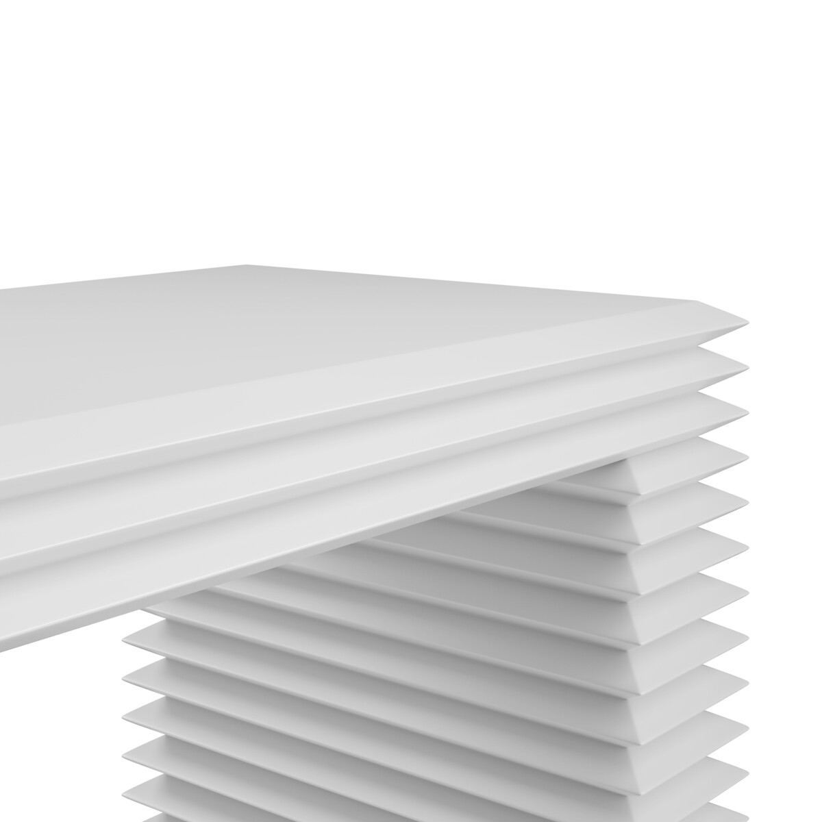Harlan Ridged Console Table white, SO'HOME