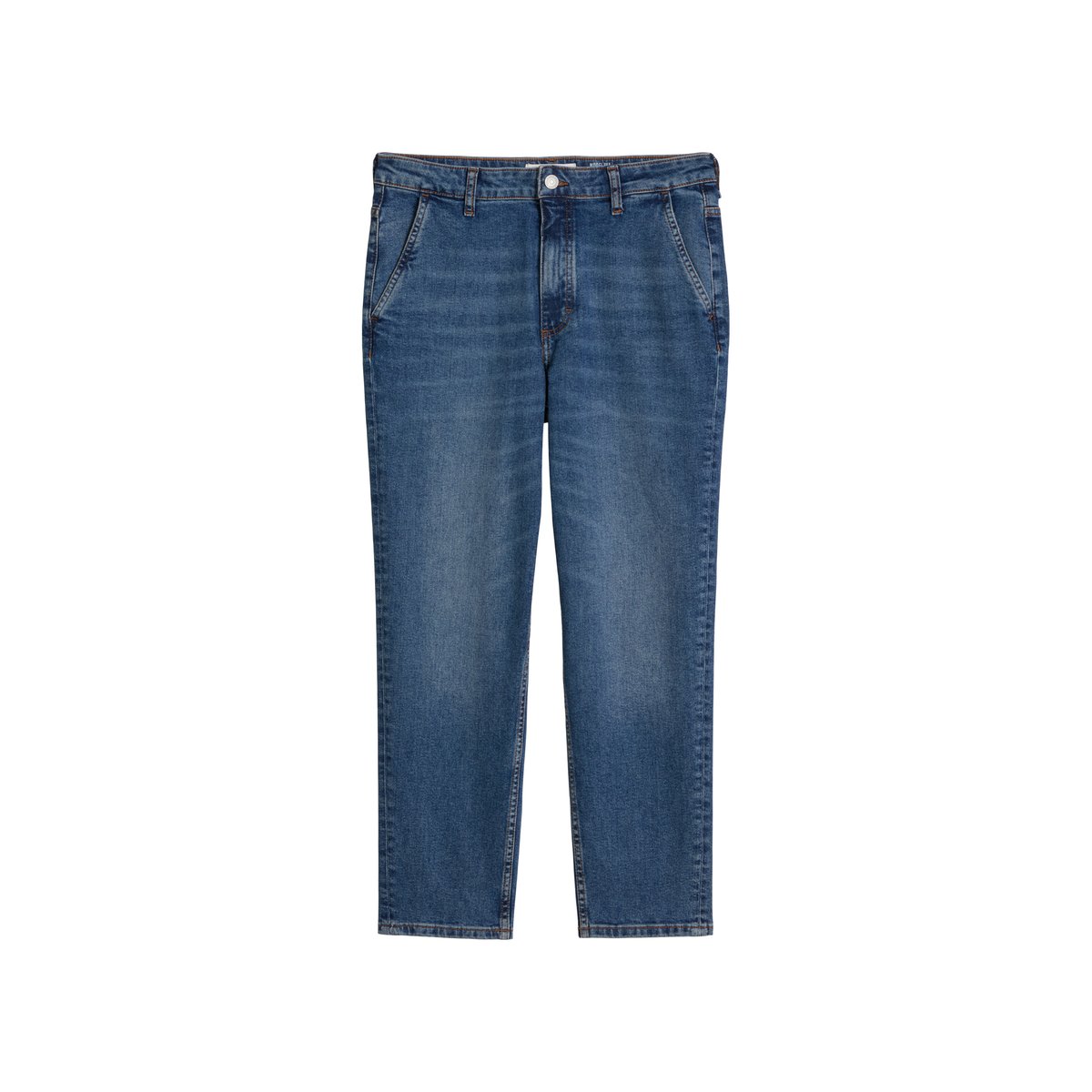 Jeans modèle Iva boyfriend cropped en mélange de coton organique bleu moyen, MARC O'POLO