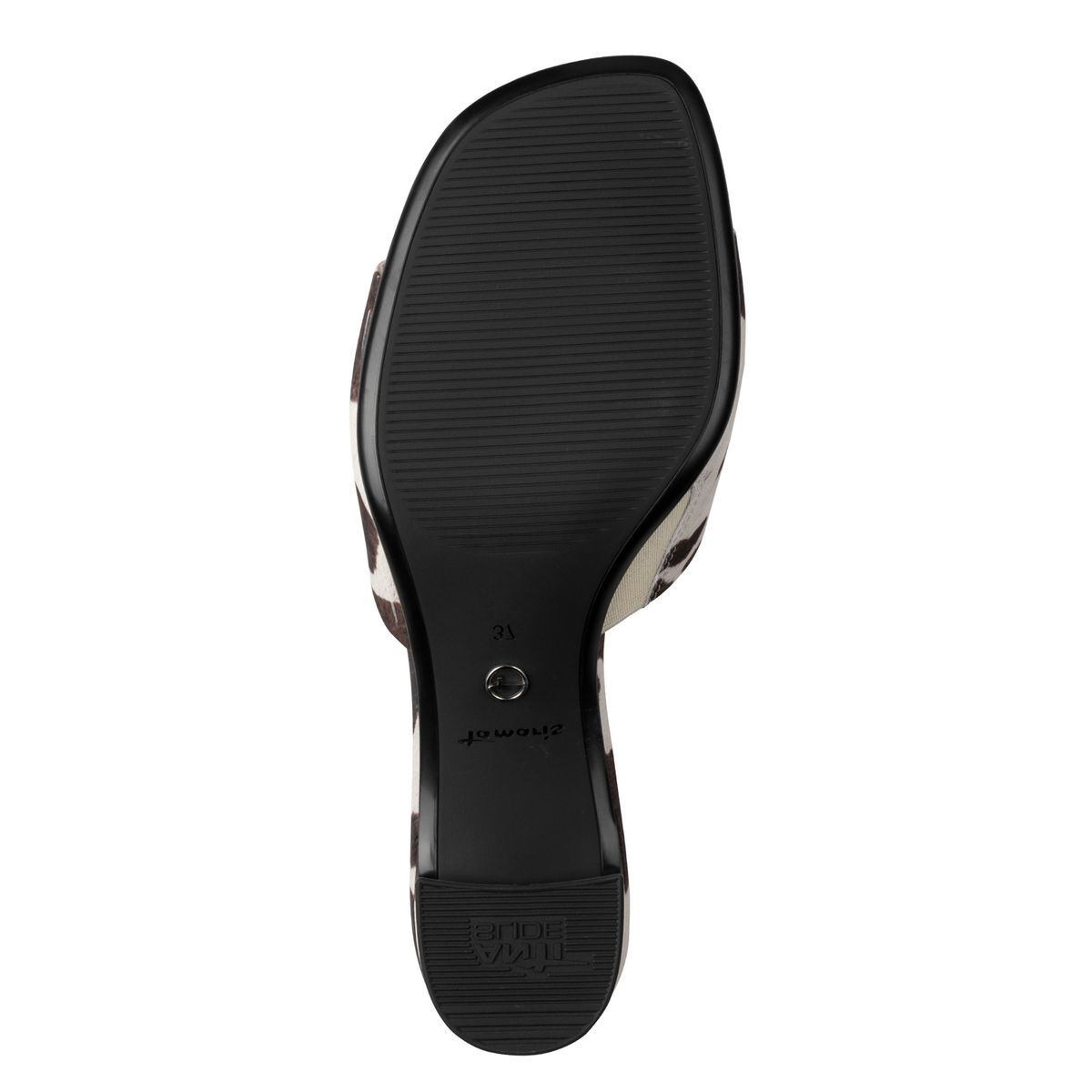 Mule talon bloc blanc nappa, TAMARIS