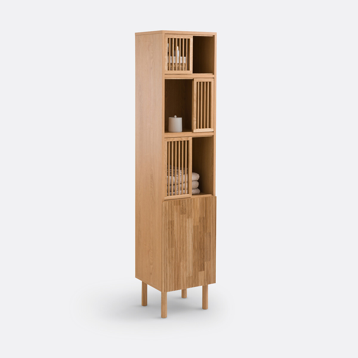 Colonne de rangement de salle de bain, Bilbao bois clair, LA REDOUTE INTERIEURS