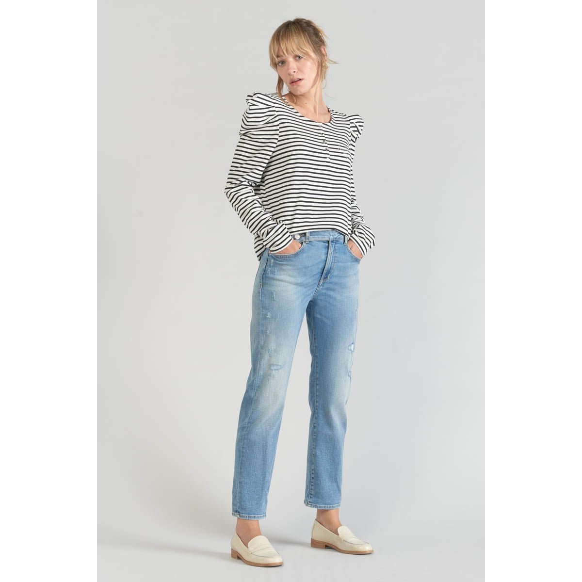 Tee-Shirt DEMI black/white stripes, LE TEMPS DES CERISES