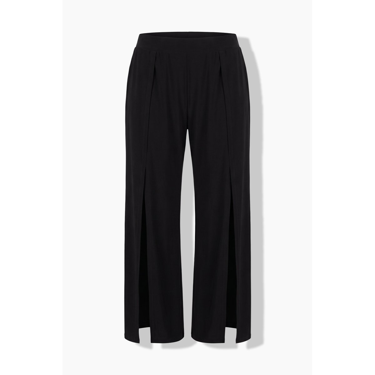 Pantalon jambe large, fendu à la base noir, ULLA POPKEN