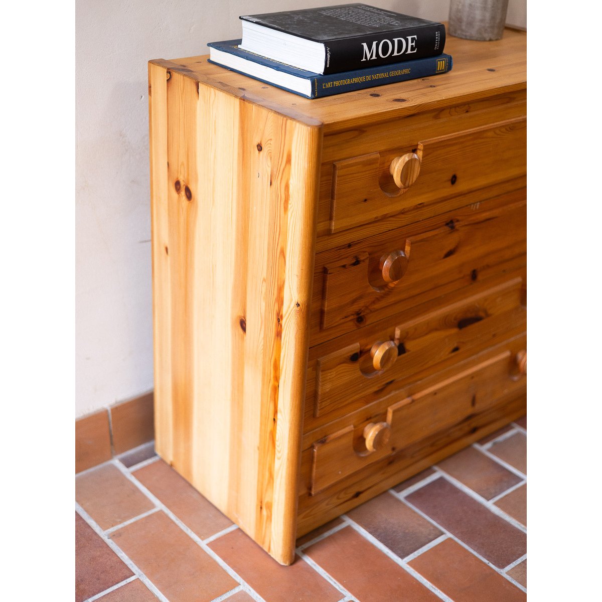 Commode en sapin Garance N°740 - Bon état bois clair, DEBONGOUT