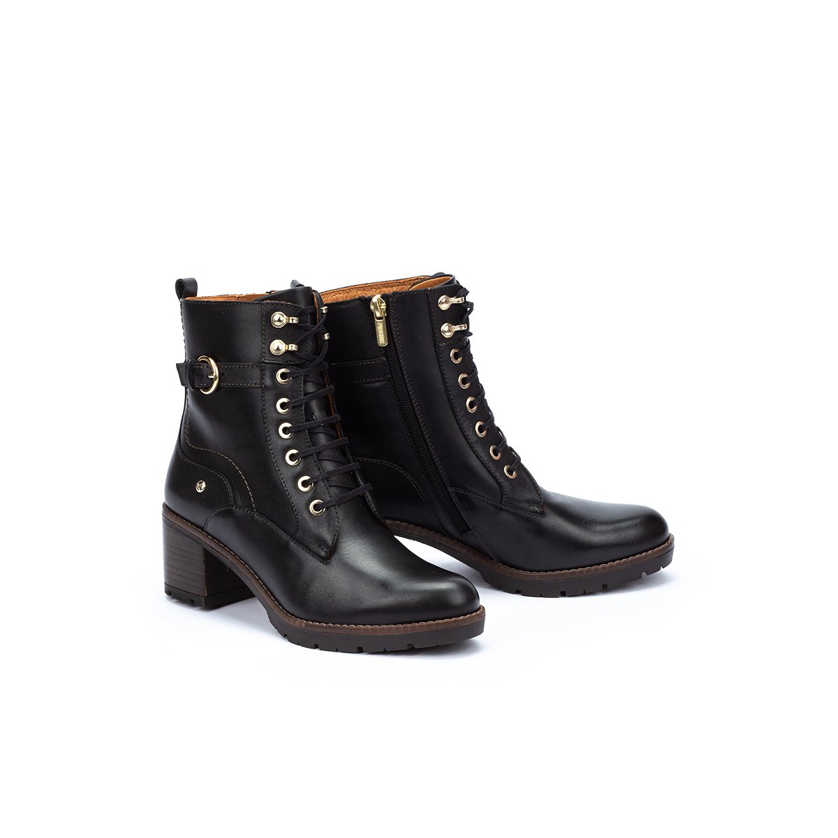 Bottines à talon cuir Llanes black, PIKOLINOS