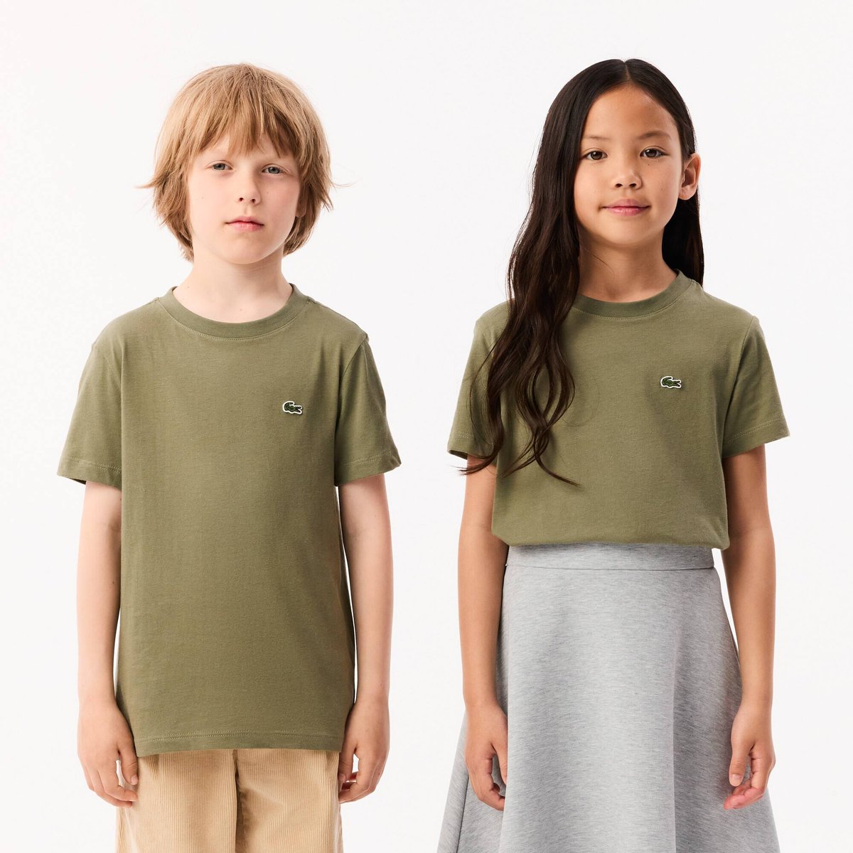 T-shirt coton vert-bmy, LACOSTE