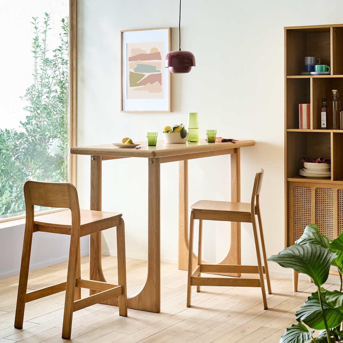Sgabello da bar in rovere massiccio, Talet quercia, LA REDOUTE INTERIEURS