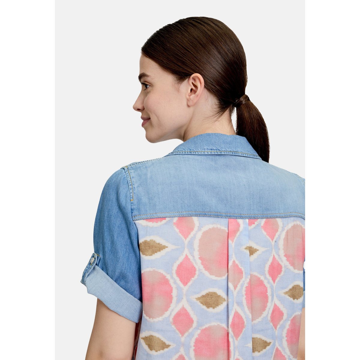 Robe en jean à patchs patch blue/rosé, CARTOON