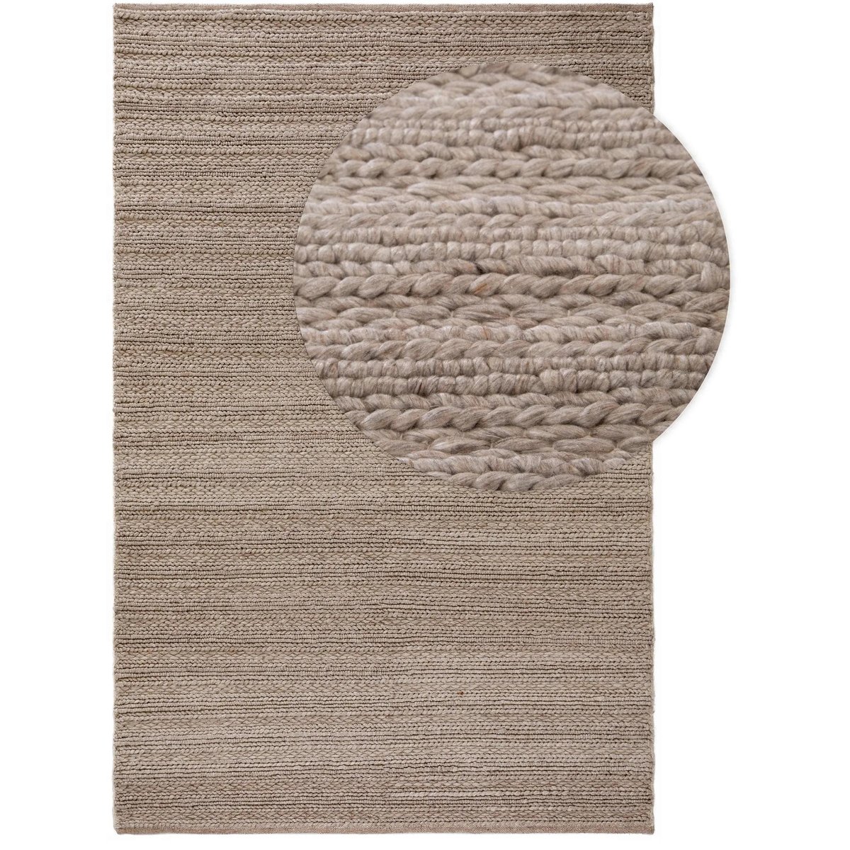 Tapis de laine tissé main DINA beige, BENUTA