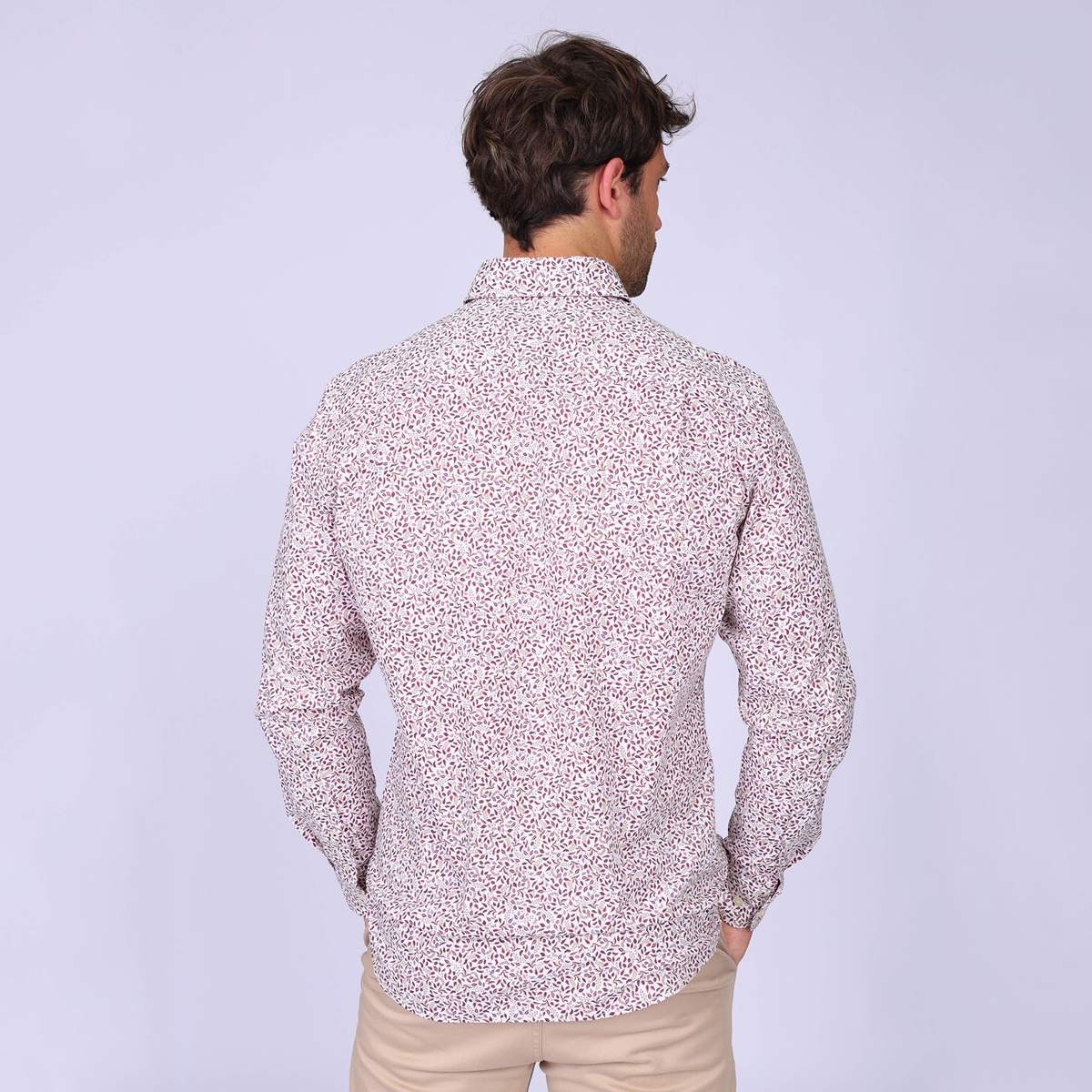 Chemise fleurie Henrie blanc, MISE AU GREEN