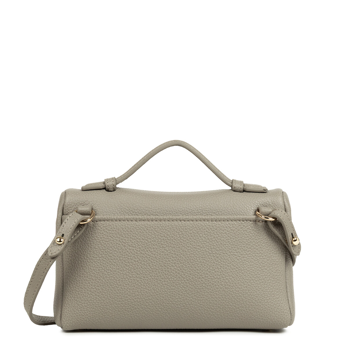 Sac boite zippé S en cuir, MILANO TRESOR mastic, LANCASTER