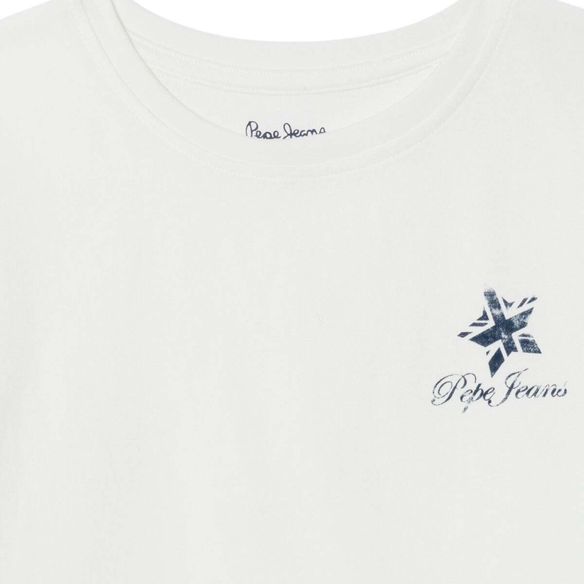 T-Shirt À Coupe Décontractée Avec Imprimé blanche mousse, PEPE JEANS