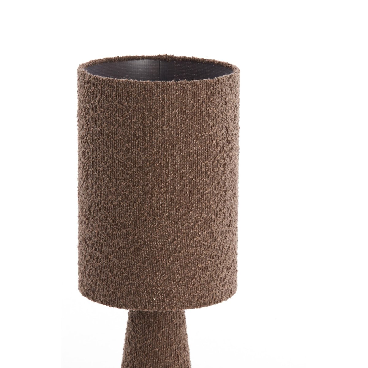 Lampe À Poser Textiles MICKY marron, LIGHT & LIVING 