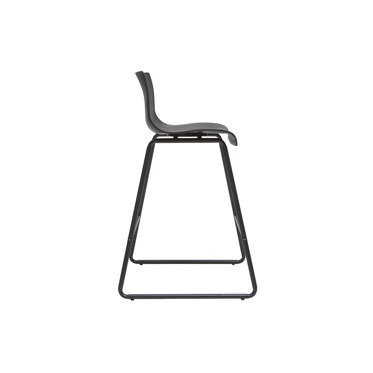 Tabourets de bar design noir 65 cm (lot de 2) ONA noir, MILIBOO