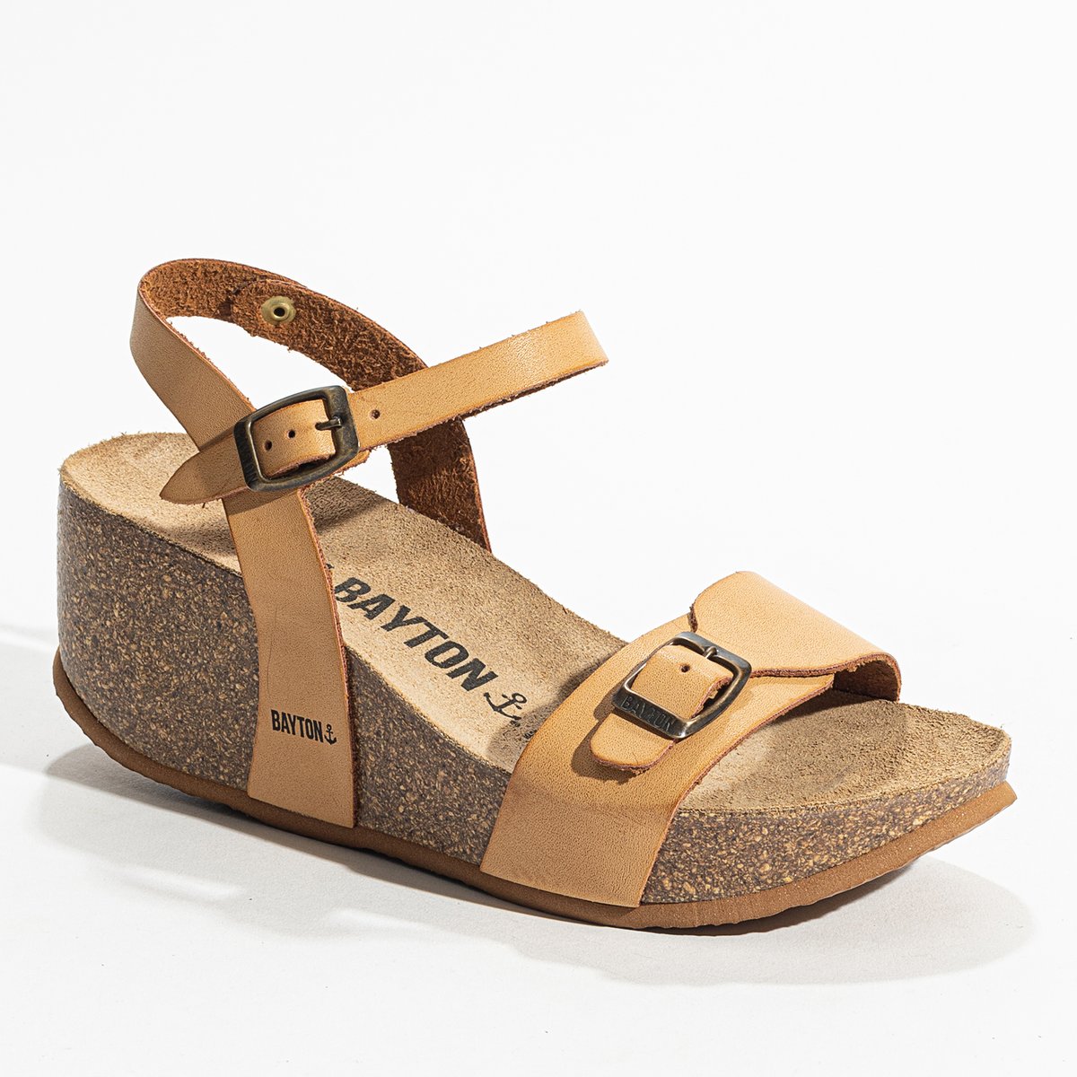 Sandales en cuir AVON camel, BAYTON