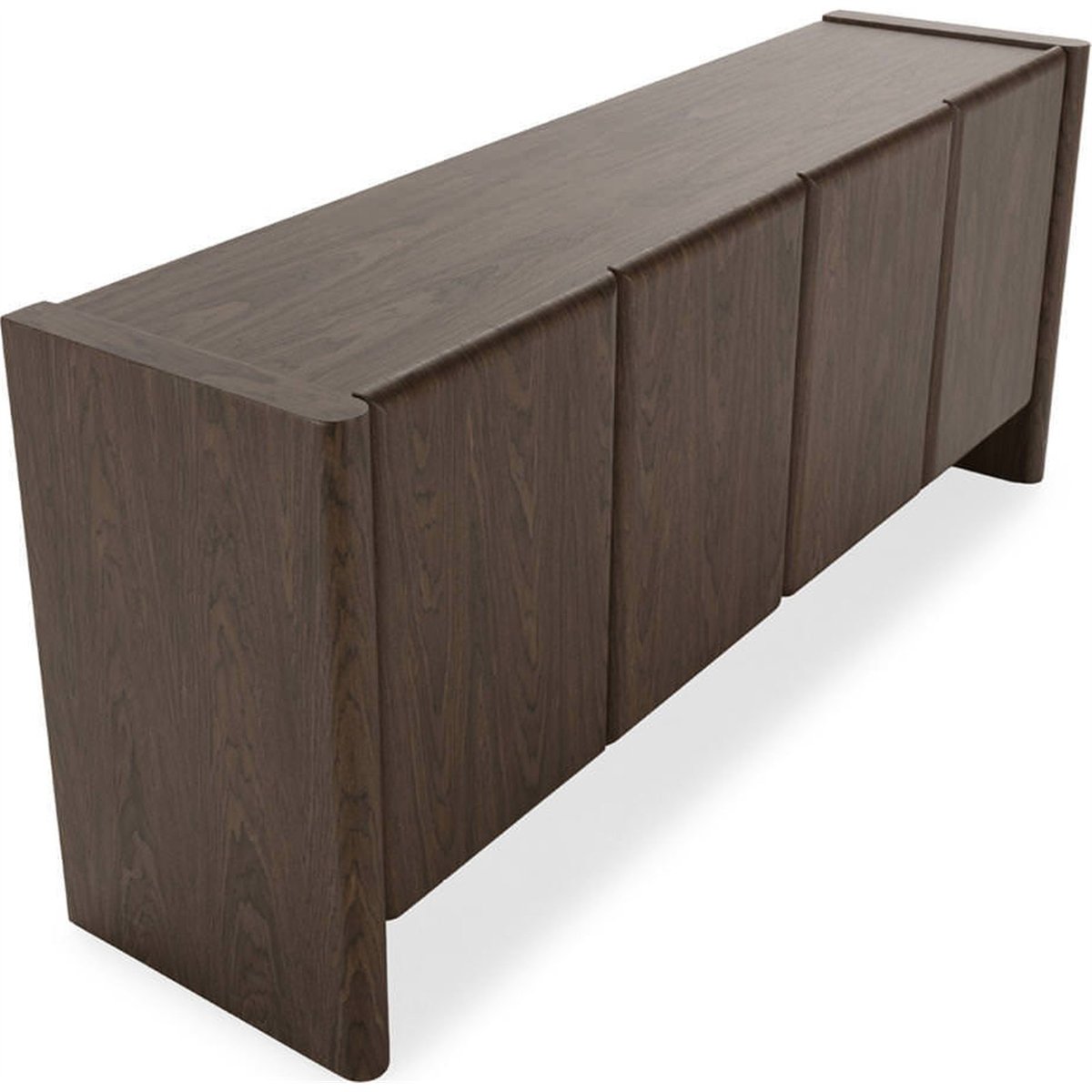 Buffet bas placage de peuplier contemporain marron foncé, RECOLLECTION