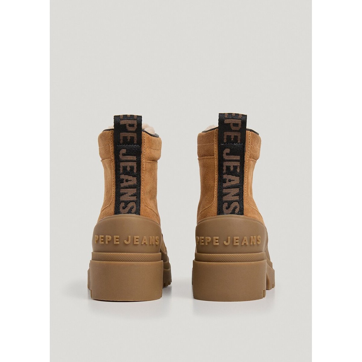 Hale Dune Lace-Up Ankle Boots camel, PEPE JEANS