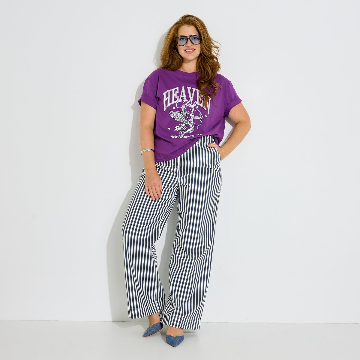 Jean flare PALMA F02 bleu marine, GRAIN DE MALICE