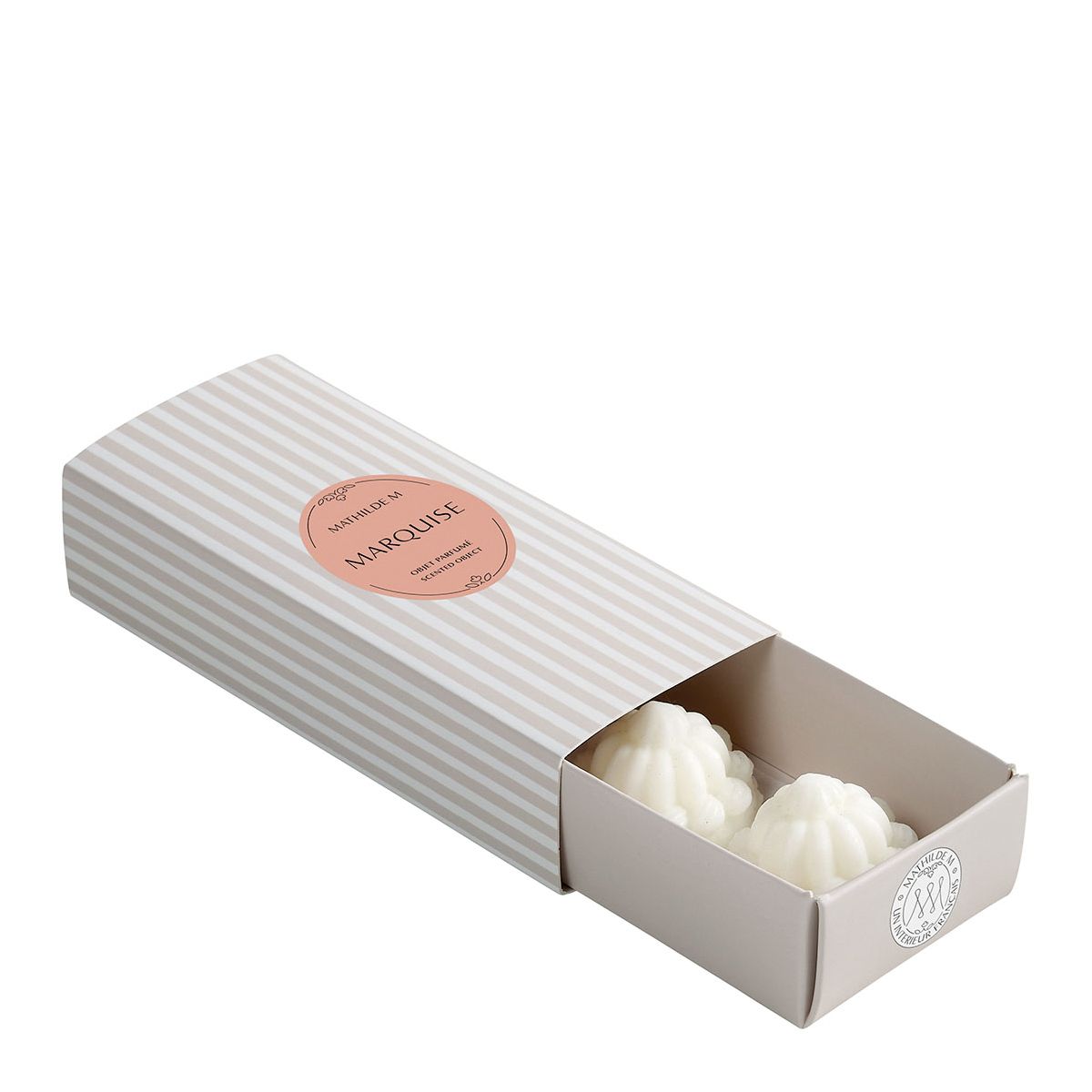 Coffret de 3 décors fondants en cire parfumée - Marquise blanc, MATHILDE M