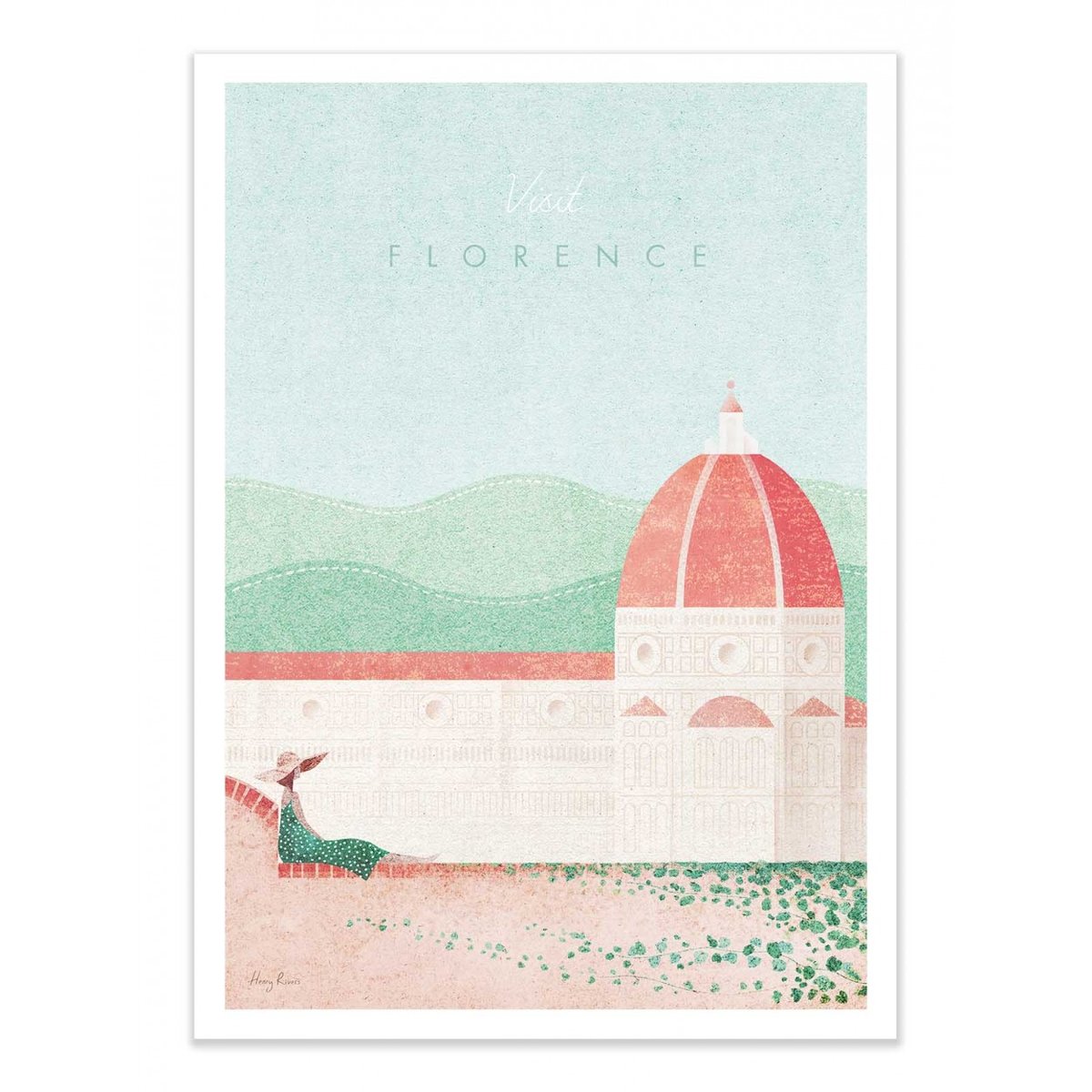 Affiche d'art - Visit Florence - Henry Rivers affiche d'art, WALL EDITIONS