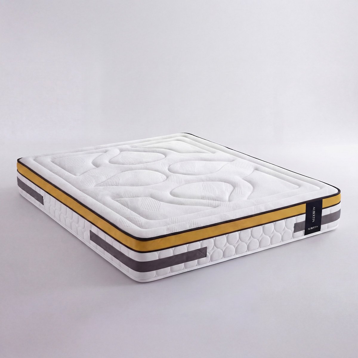 Matelas Ressorts ensachés et Mémoire de Forme - 24 cm - AUBERTIN blanc, MAISON AUBERTIN