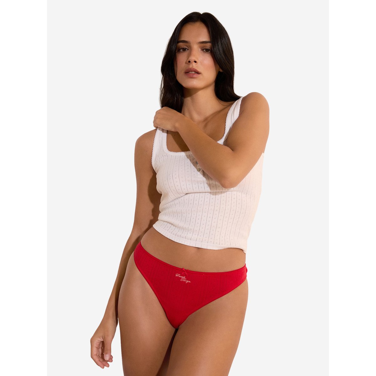 ETAM LOT DE TANGAS JOVIE - 2 TANGAS rouge, ETAM