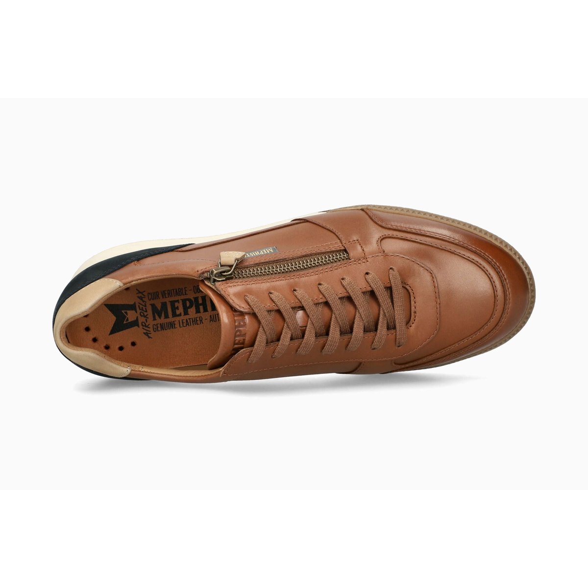 Baskets en cuir ENDRIK marron hazelnut 514, MEPHISTO