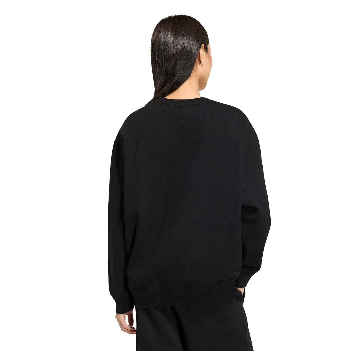 Sweat col rond, logo poitrine Essentials noir, adidas Originals