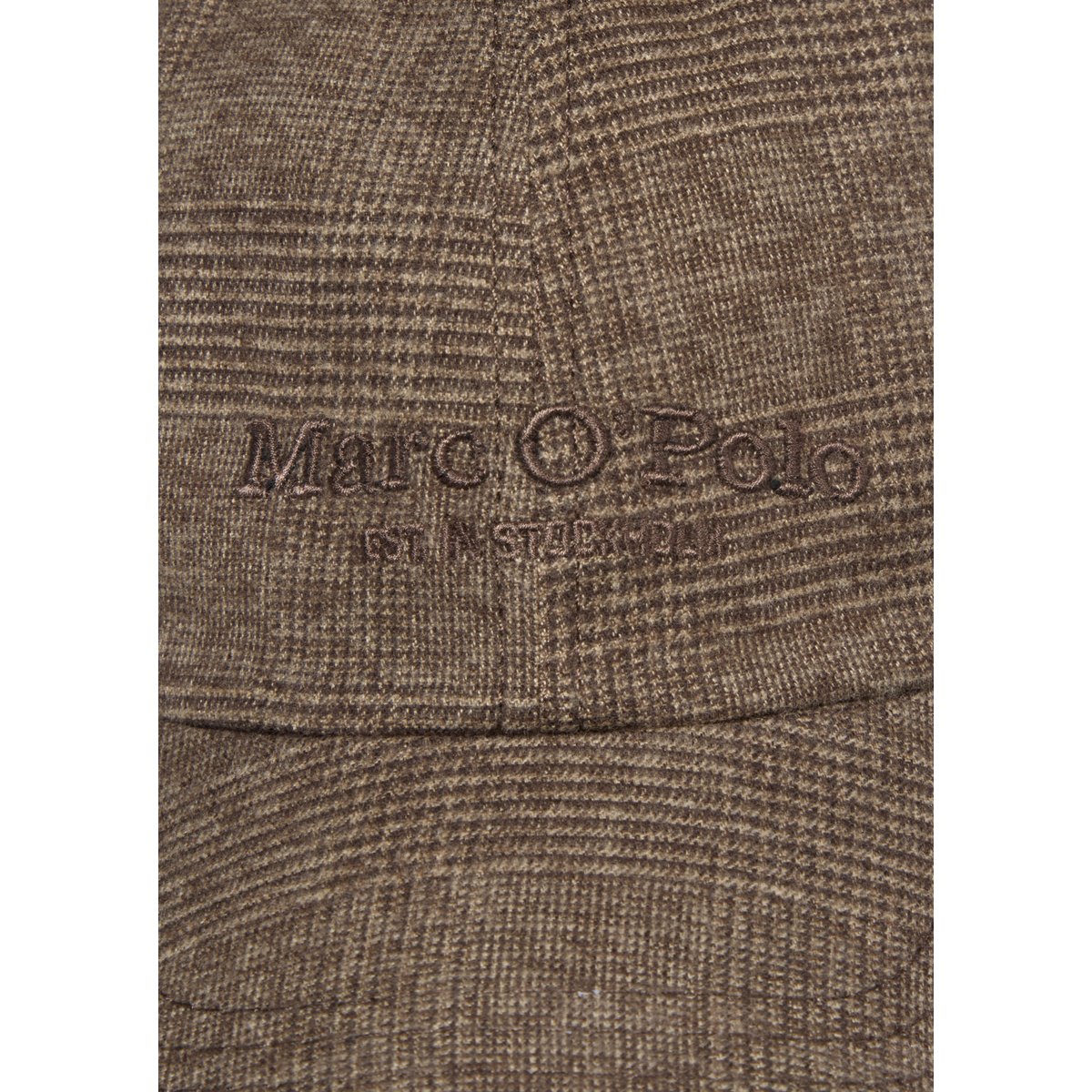 Casquette en flanelle en mélange de coton bio tout doux marron, MARC O'POLO